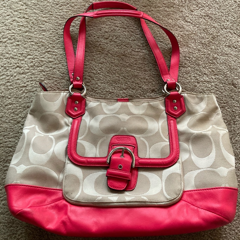 Hot pink Coach purse